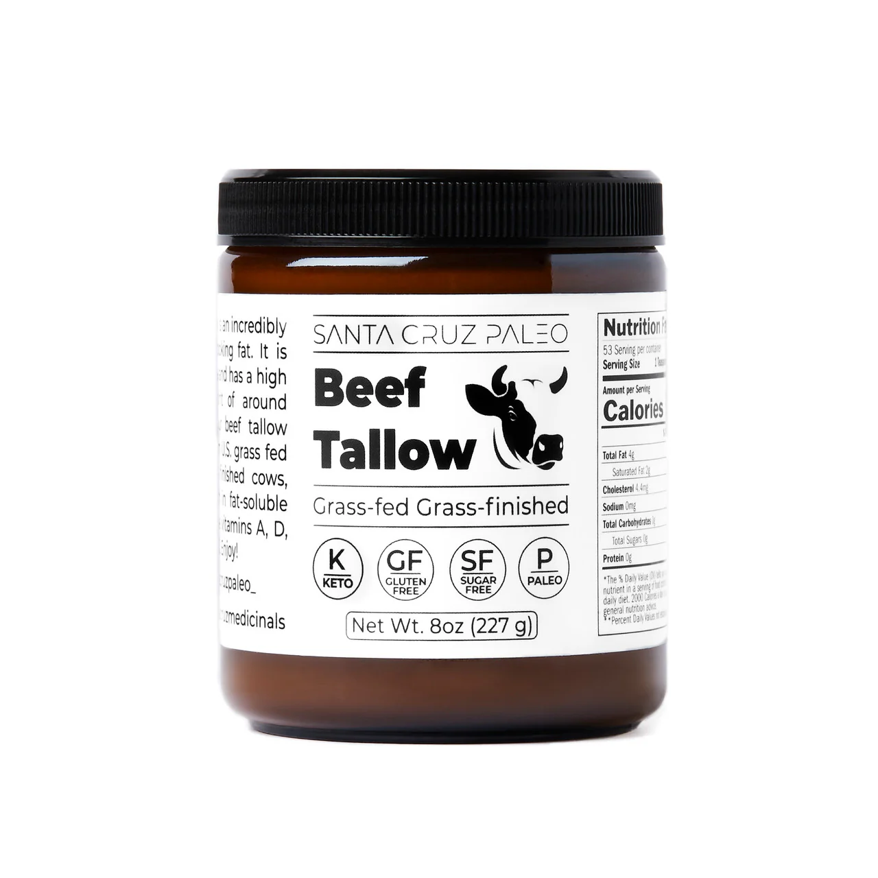 Santa Cruz Paleo Beef Tallow | Grass-Fed | Grass-Finished | Cooking | Skin Care - Image 3