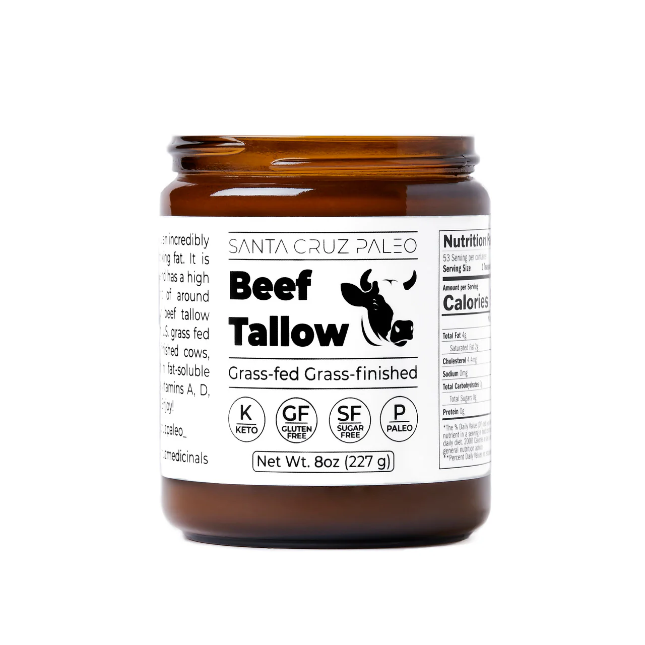 Santa Cruz Paleo Beef Tallow | Grass-Fed | Grass-Finished | Cooking | Skin Care - Image 5