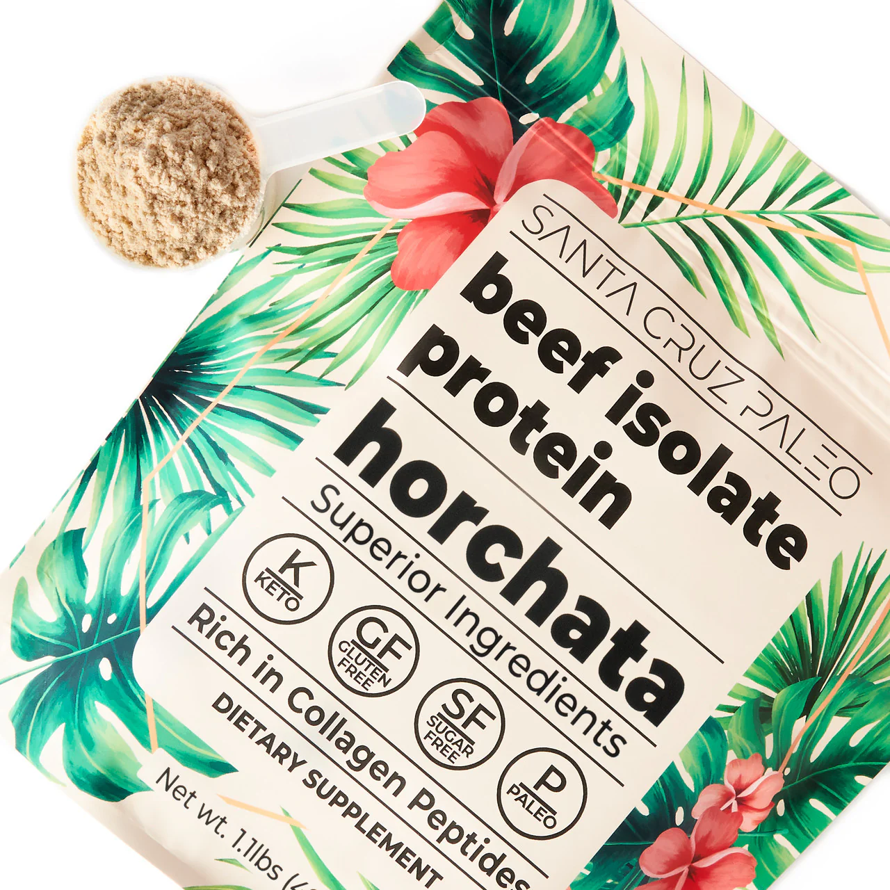 Santa Cruz Paleo Grass-Fed Grass-Finished Beef Isolate Protein Bag | Zero Artificial Additives | All-Natural | Chocolate | Horchata | Au Naturale | Flavors - Image 10