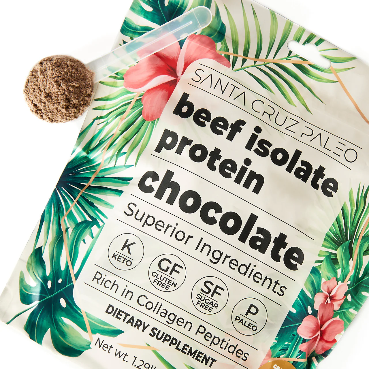 Santa Cruz Paleo Grass-Fed Grass-Finished Beef Isolate Protein Bag | Zero Artificial Additives | All-Natural | Chocolate | Horchata | Au Naturale | Flavors - Image 11