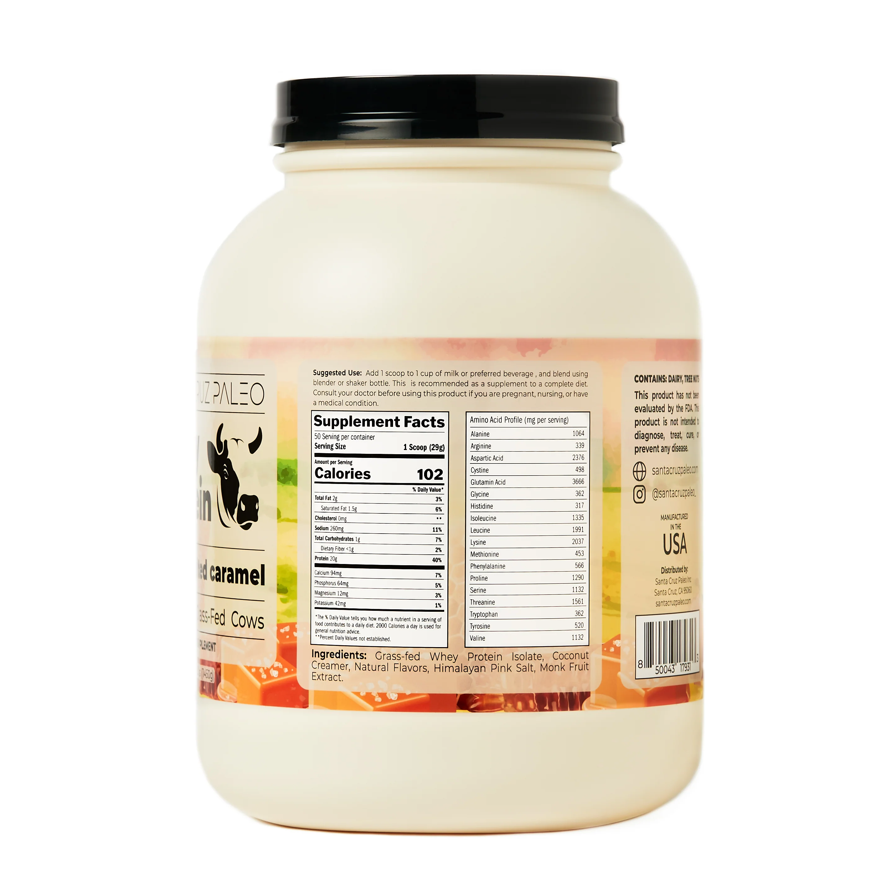 Honey Salted Caramel Whey Protein Tub - Image 3