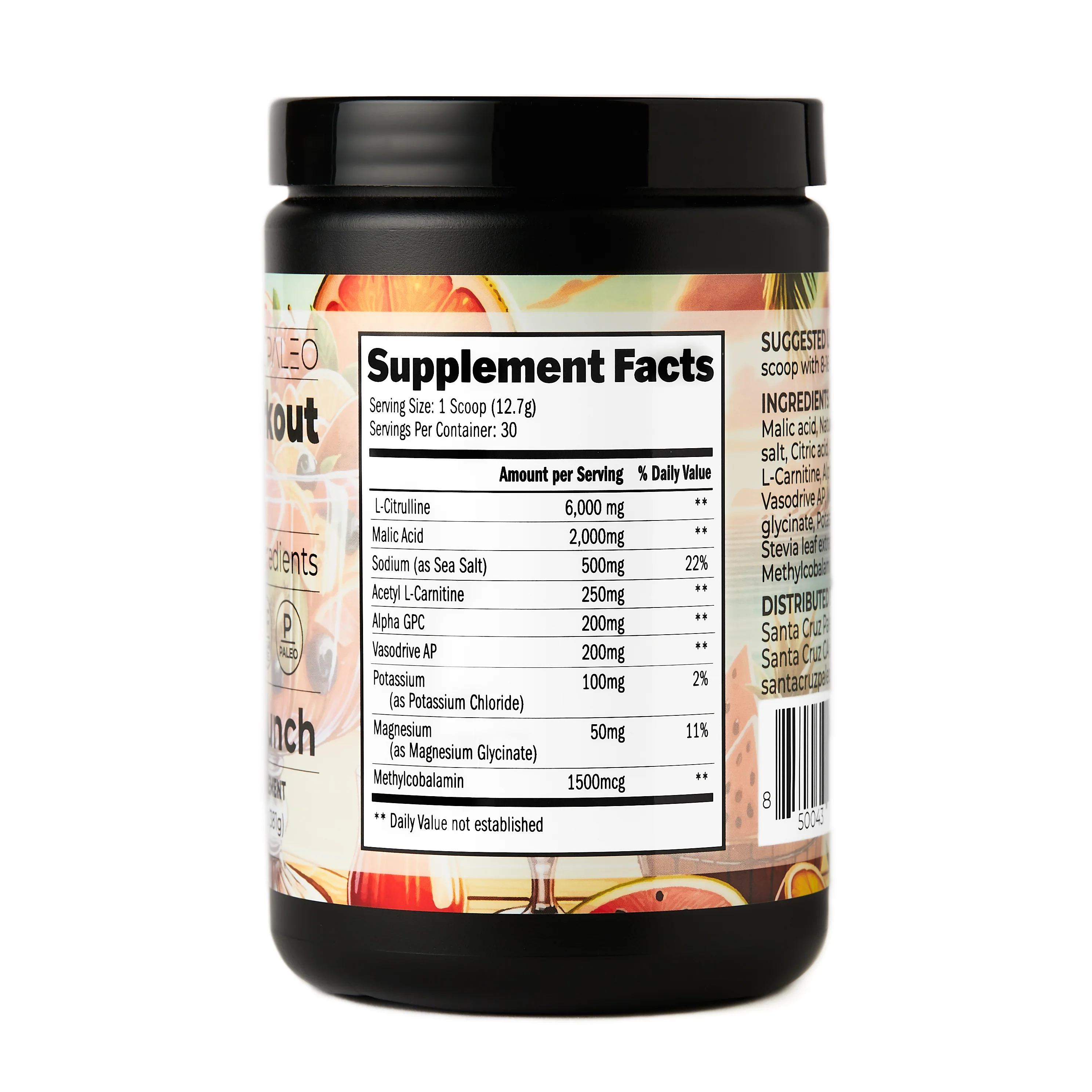 Santa Cruz Paleo Pre-Workout Powder | Non-Caffeinated | 30 Servings | All-Natural | Zero Artificial Additives - Image 3