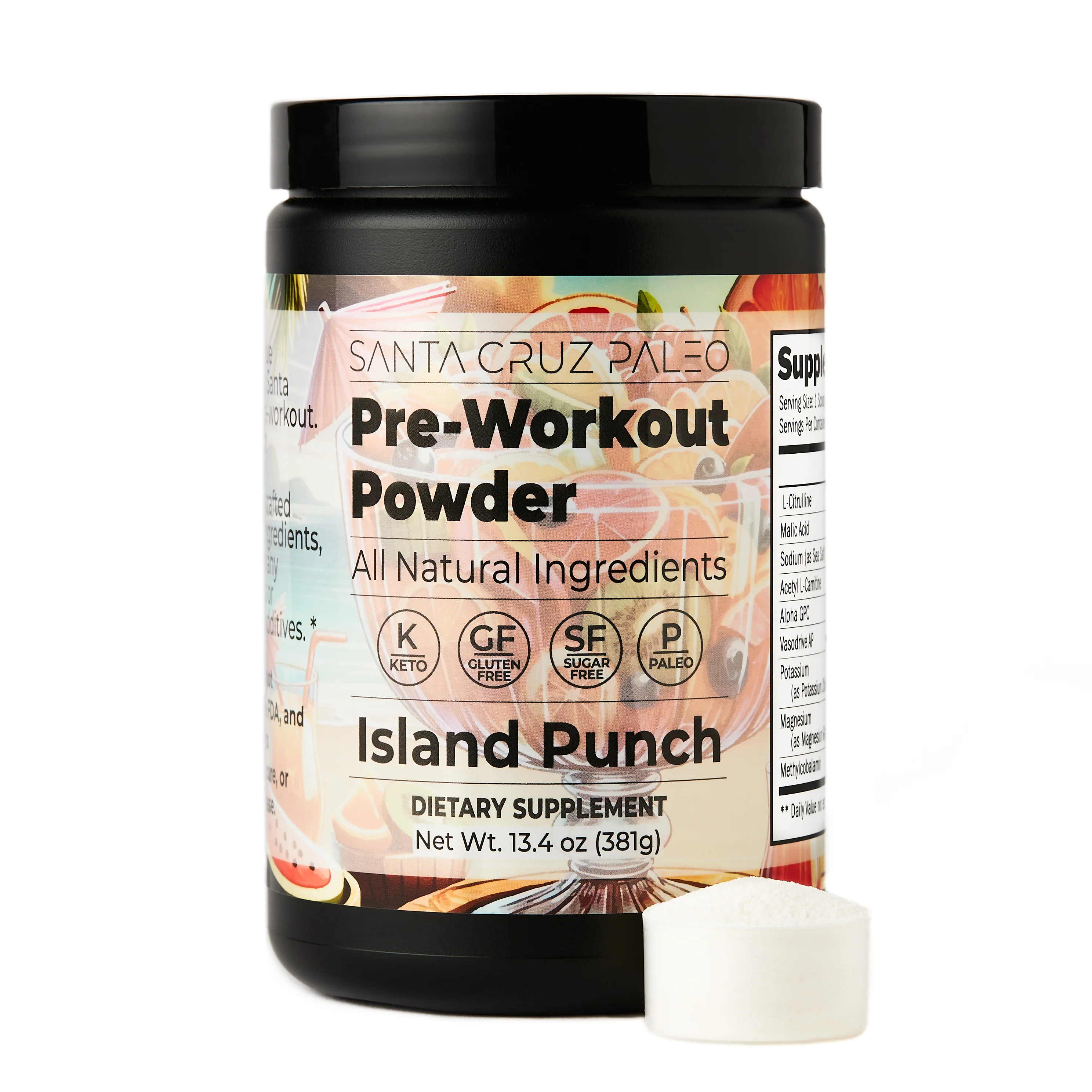 Santa Cruz Paleo Pre-Workout Powder | Non-Caffeinated | 30 Servings | All-Natural | Zero Artificial Additives - Image 5
